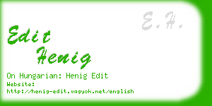 edit henig business card